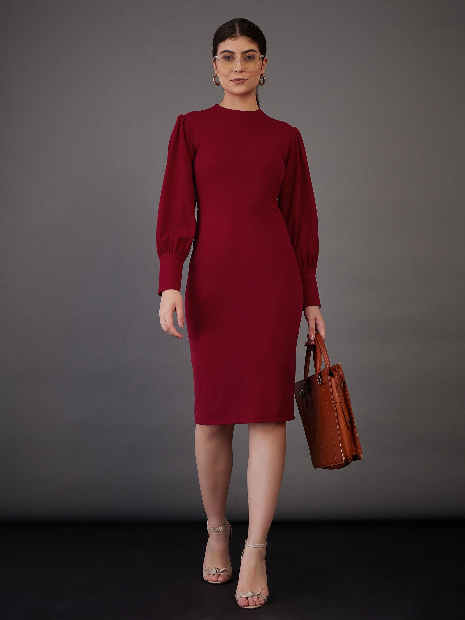 puff sleeve bodycon midi dress MISSGUIDED Off Shoulder Jacquard Texture Puff Sleeve Bodycon Fitted Midi Dress Holiday Evening Special Occasion Party Wedding Guest Dress,3XL