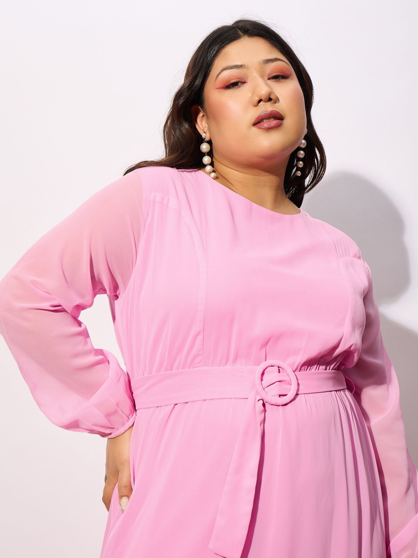 Pink Tiered Maxi Dress