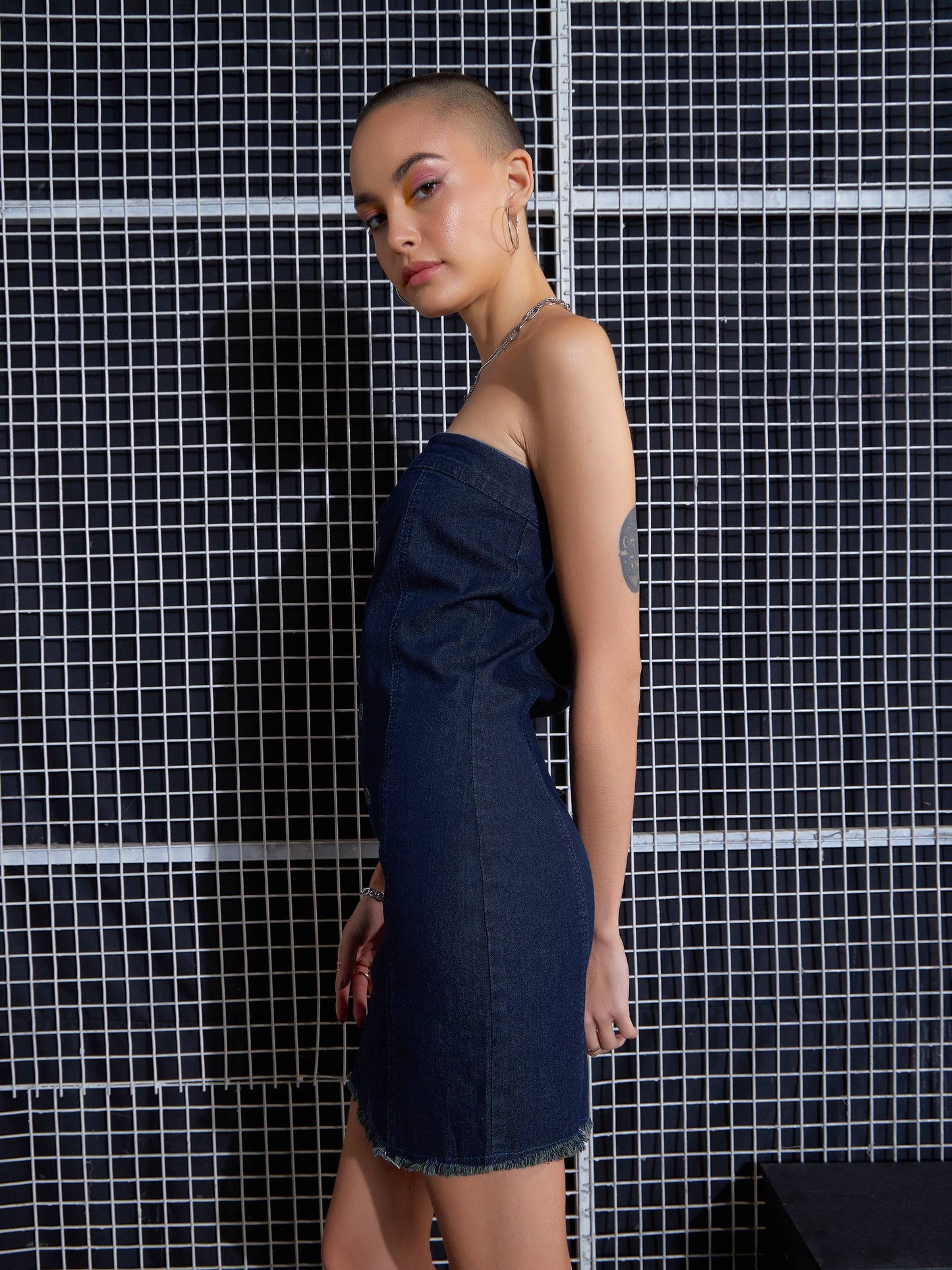 Blue Corset Mini Dress