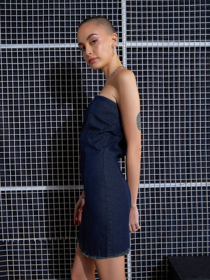 Blue Corset Mini Dress