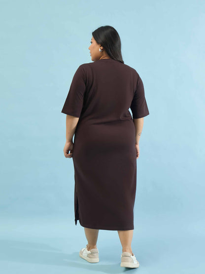 Brown MIAMI T Shirt Dress