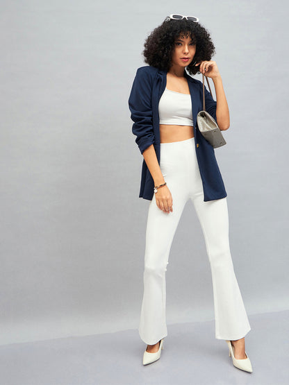 Navy Notch Collar Blazer