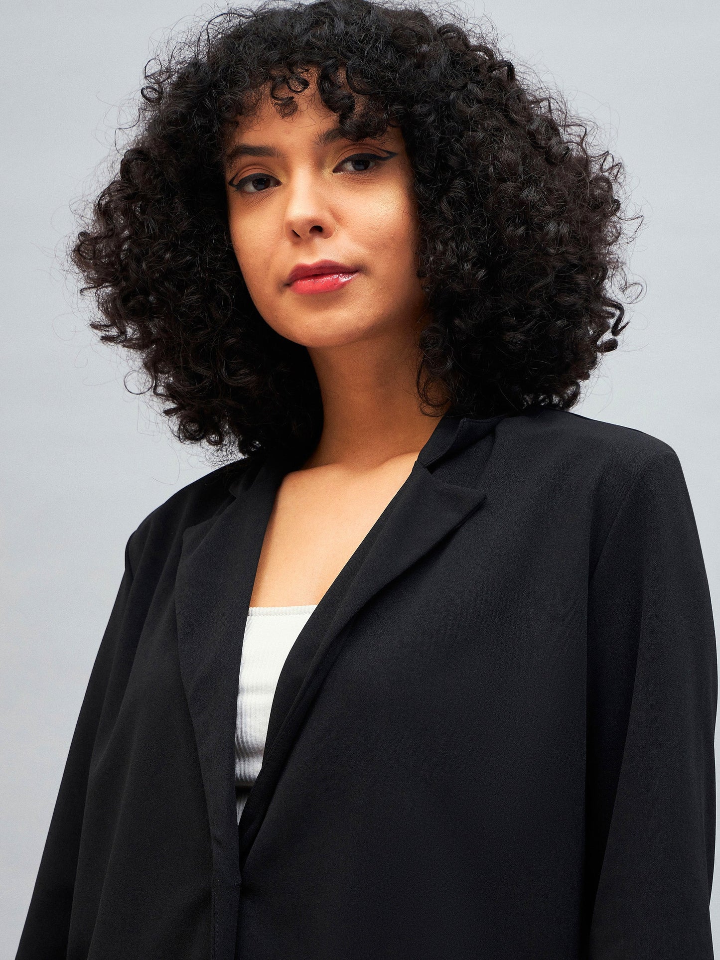 Black Notch Collar Blazer
