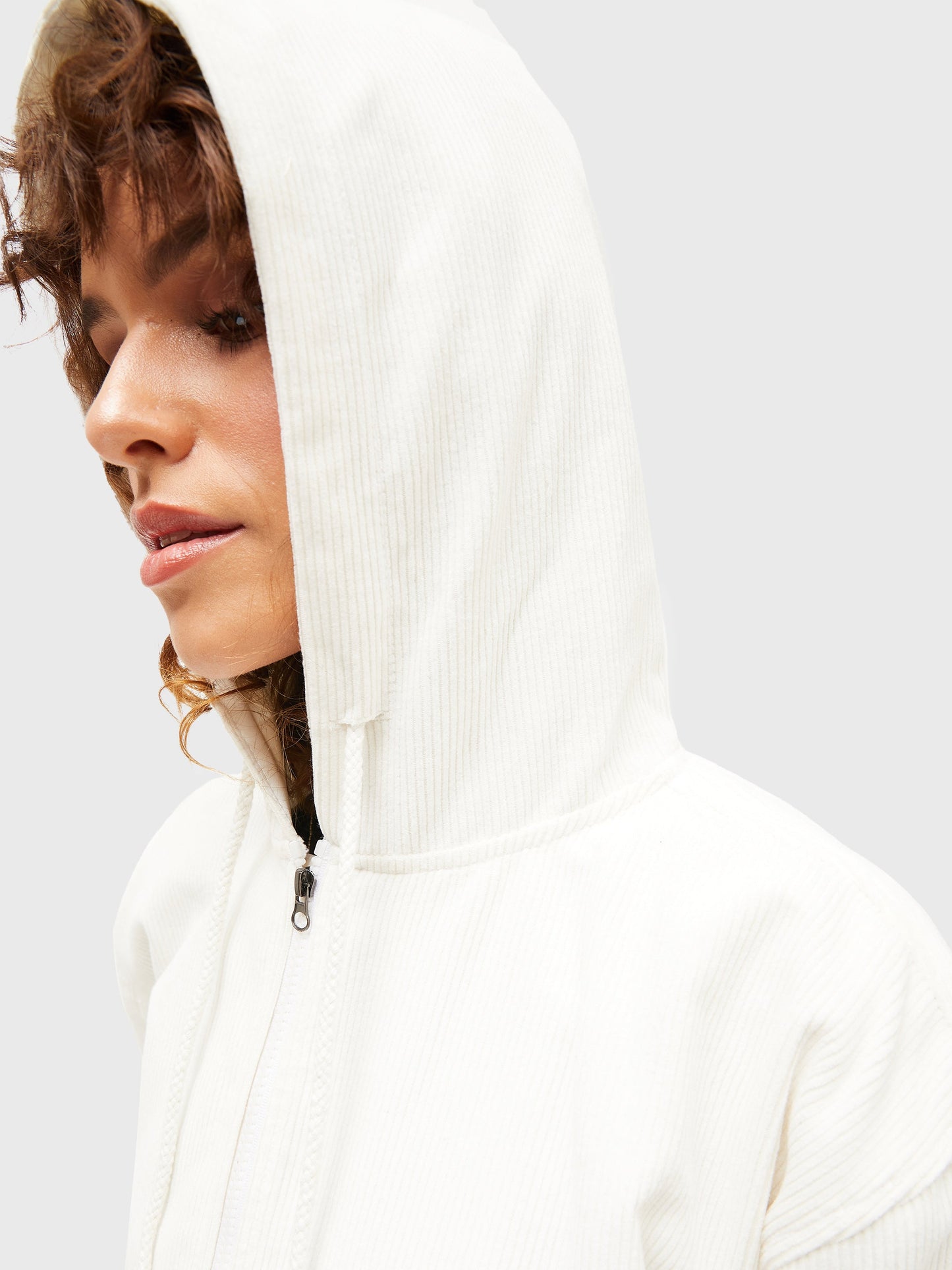 White Corduroy Varsity Jacket