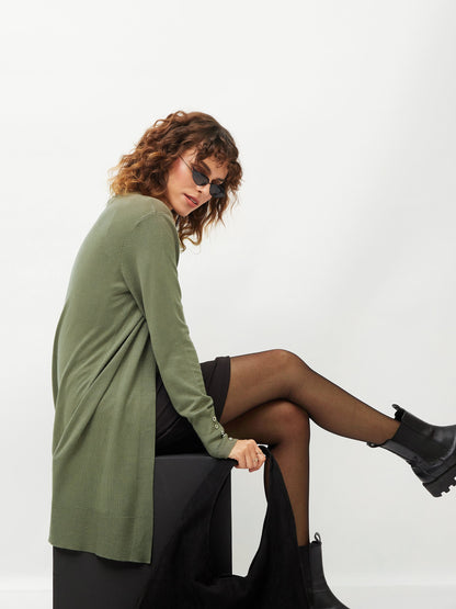 Olive Front Open Shrug