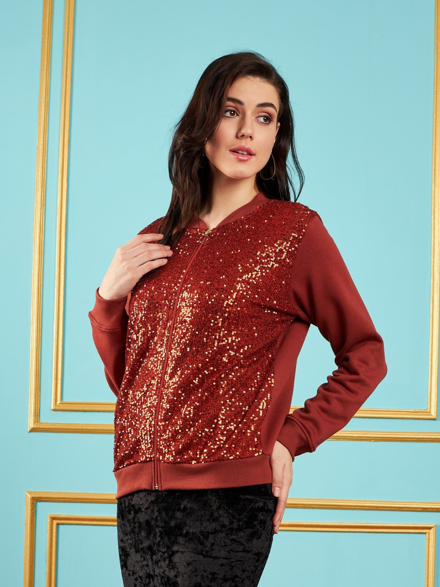 Rust Sequin Jacket
