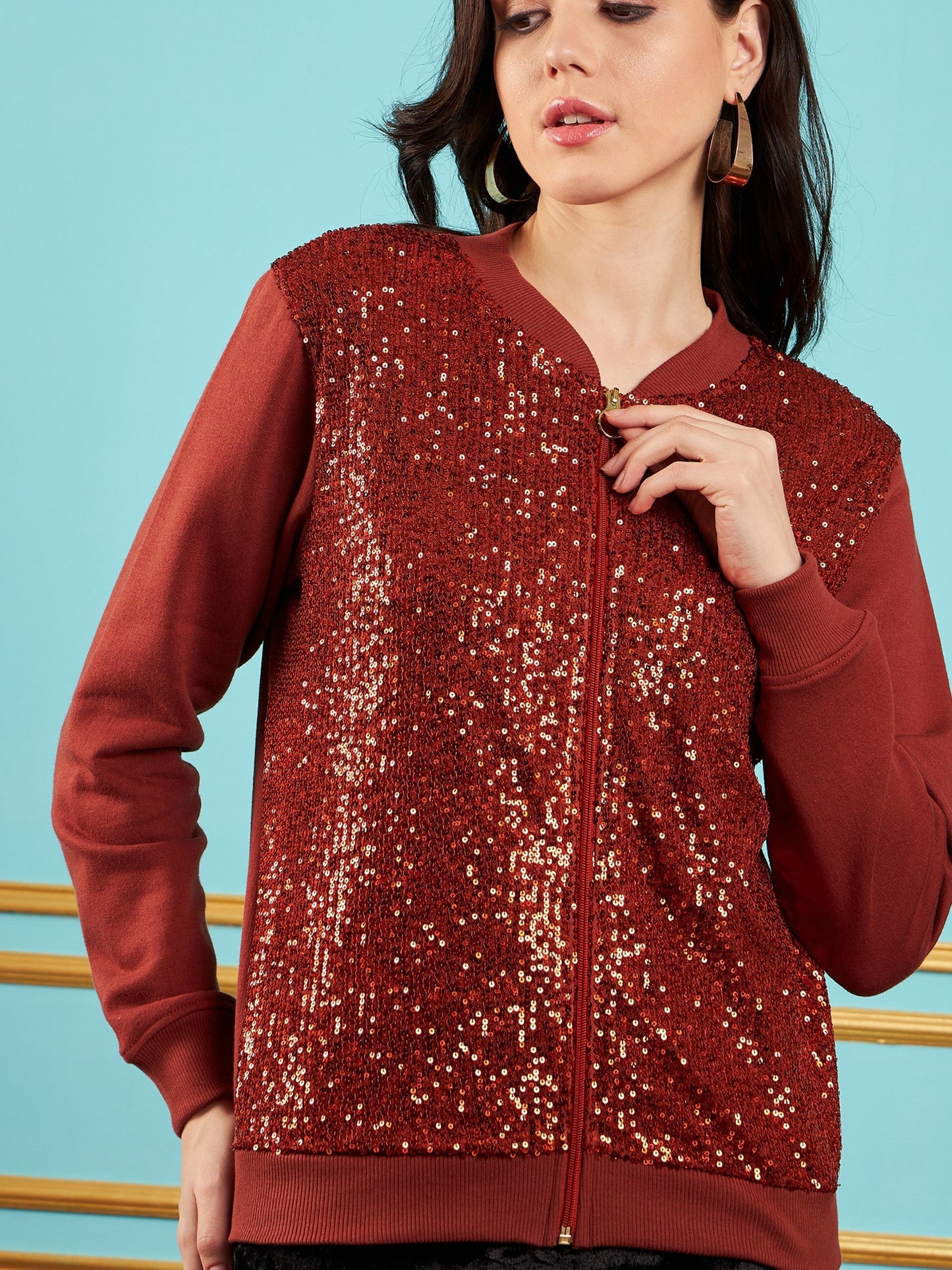 Rust Sequin Jacket