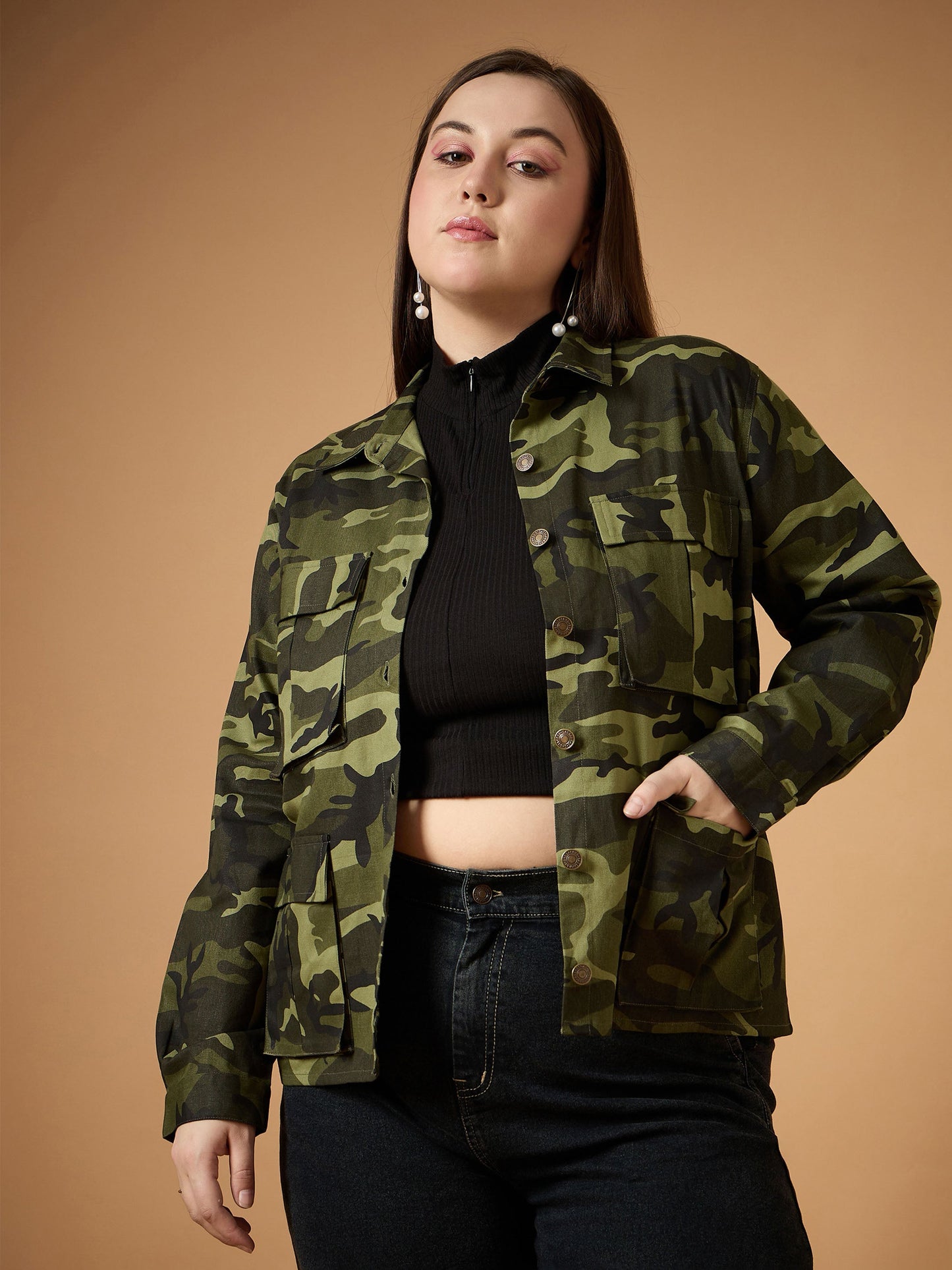 Twill Camouflage Multi Pocket Jacket