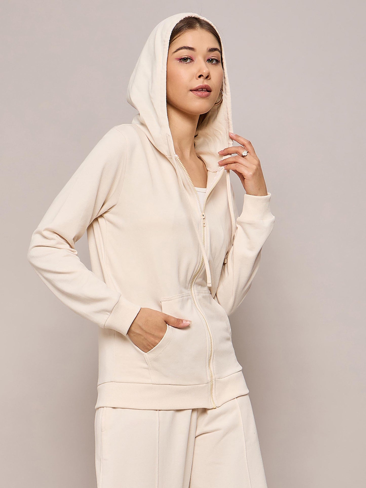 Off White Terry Hoodie Jacket