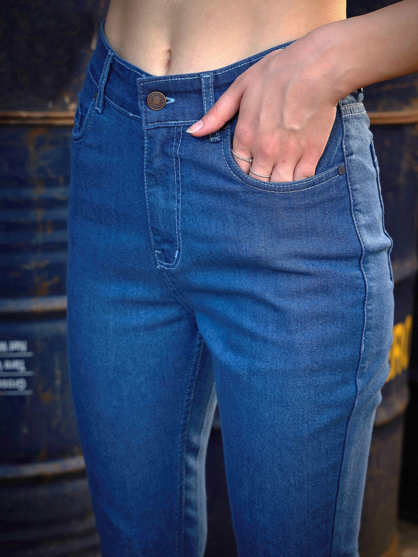 Blue Boot Cut Premium Jeans