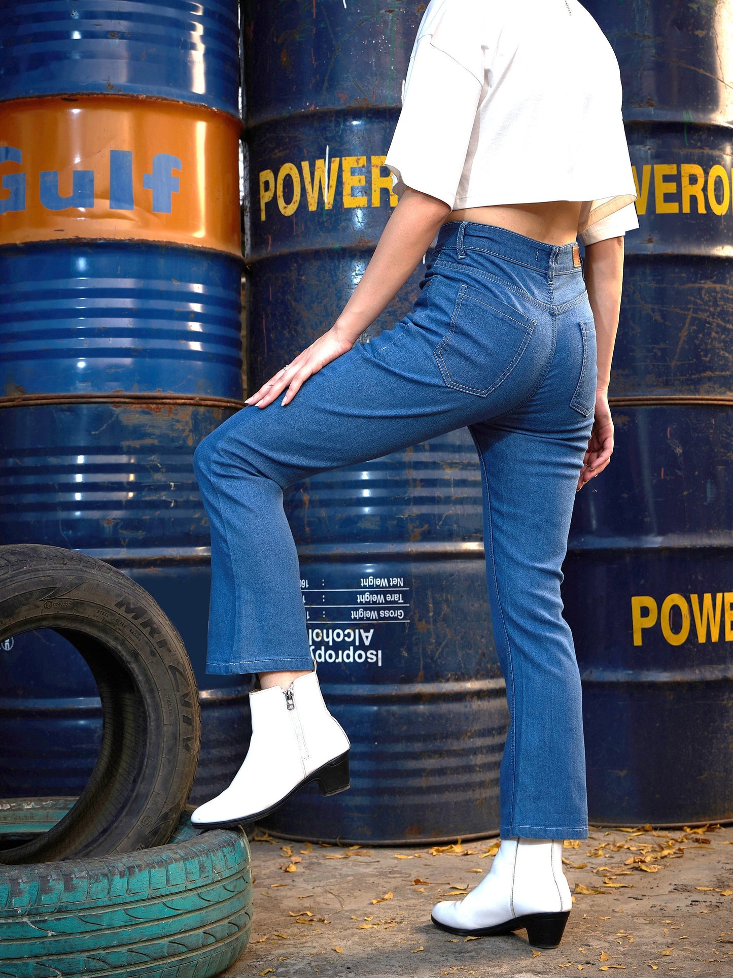 Blue Boot Cut Premium Jeans