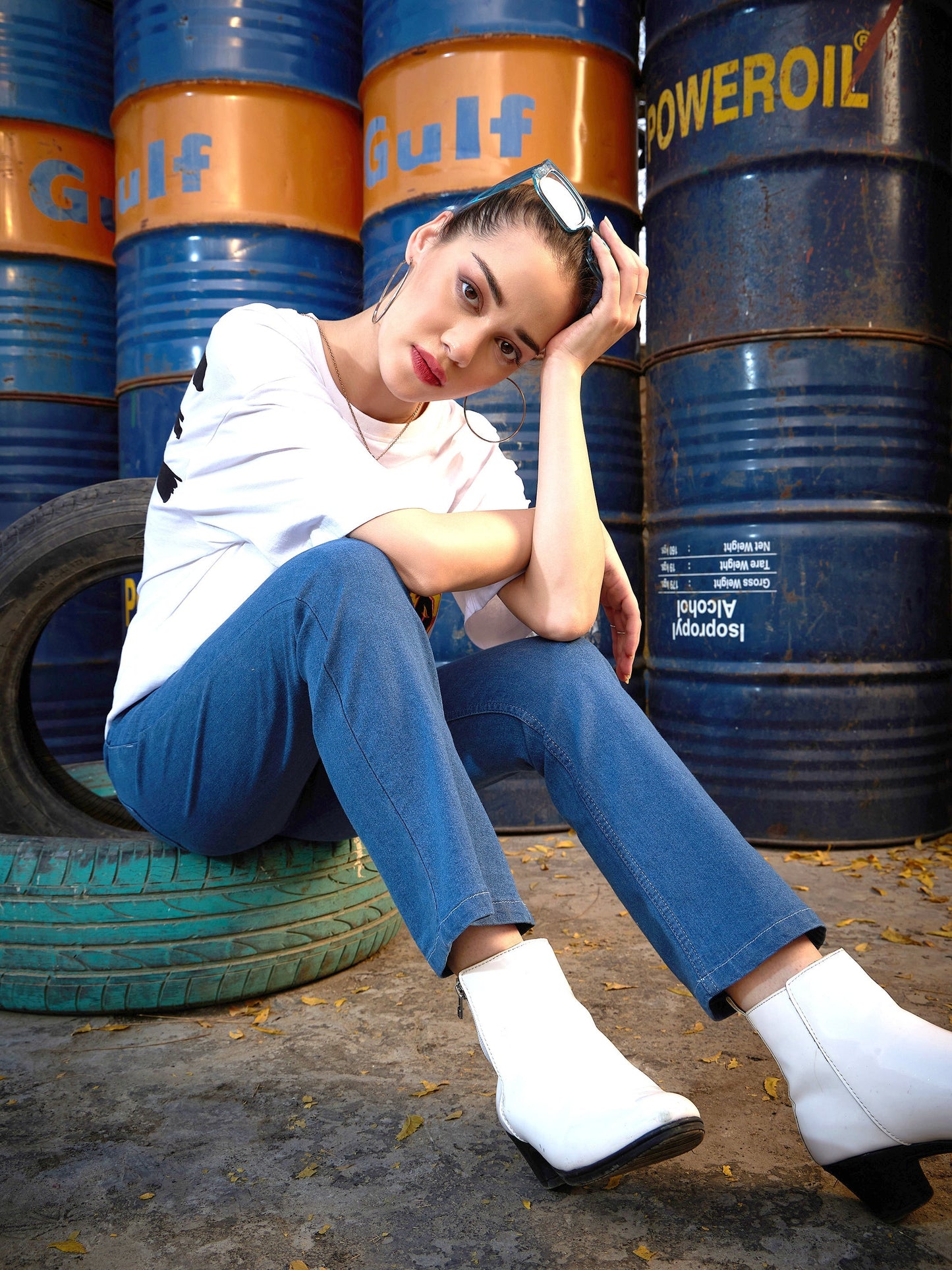 Blue Boot Cut Premium Jeans