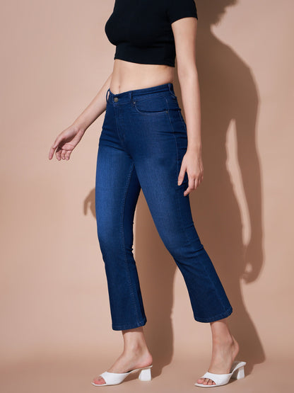 Navy Wash Boot Cut Premium Jeans
