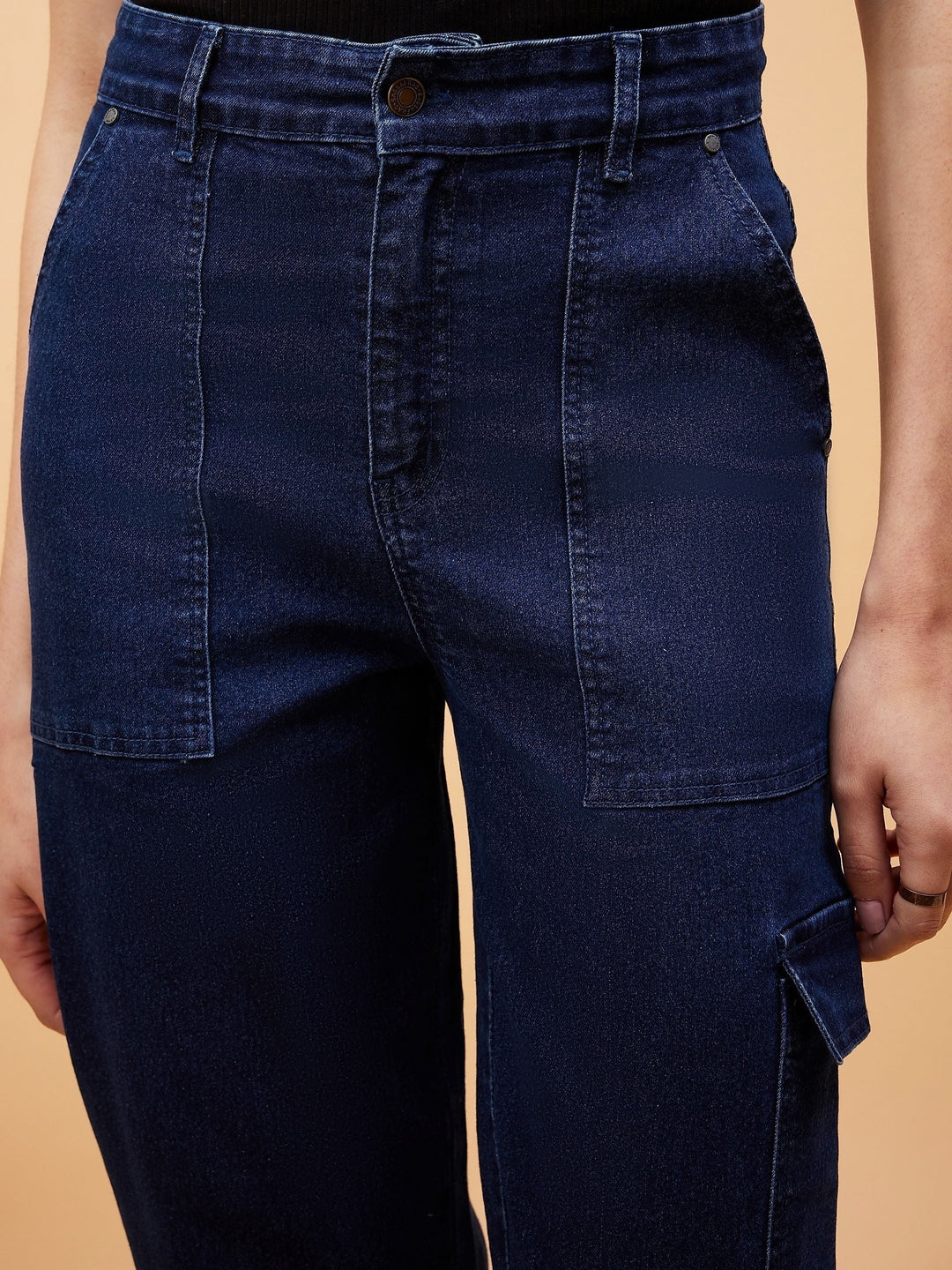 Blue Blast Multi Pockets Balloon Fit Jeans