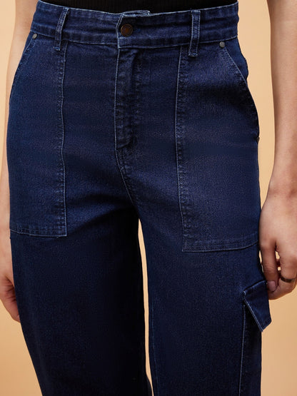 Blue Blast Multi Pockets Balloon Fit Jeans
