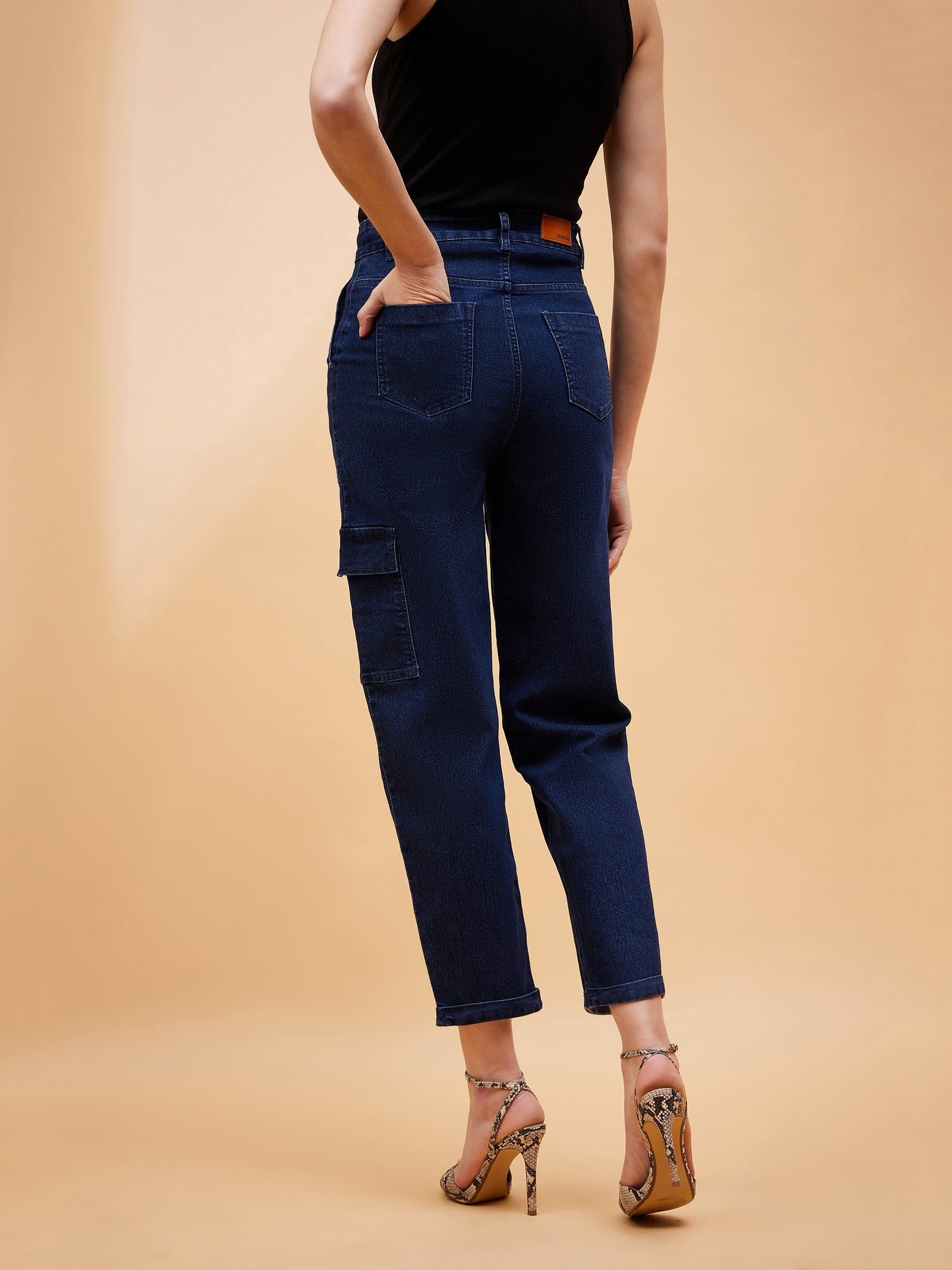 Blue Blast Multi Pockets Balloon Fit Jeans