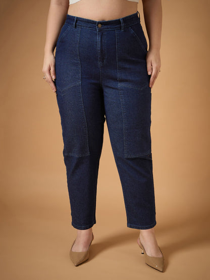 Navy Denim Balloon Fit Jeans