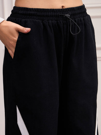 Black Denim Contrast Tape Detail Jeans