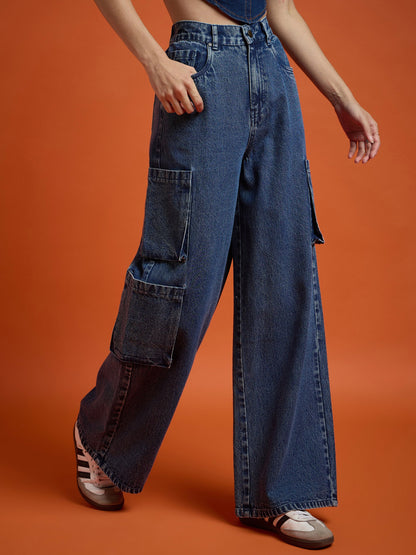 Blue Box Pocket Straight Premium Jeans