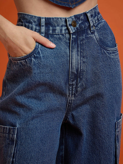 Blue Box Pocket Straight Premium Jeans