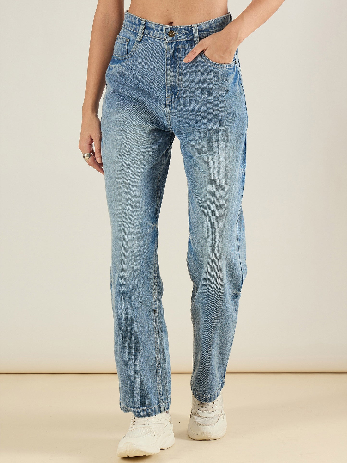 Ice Blue Straight Fit Jeans