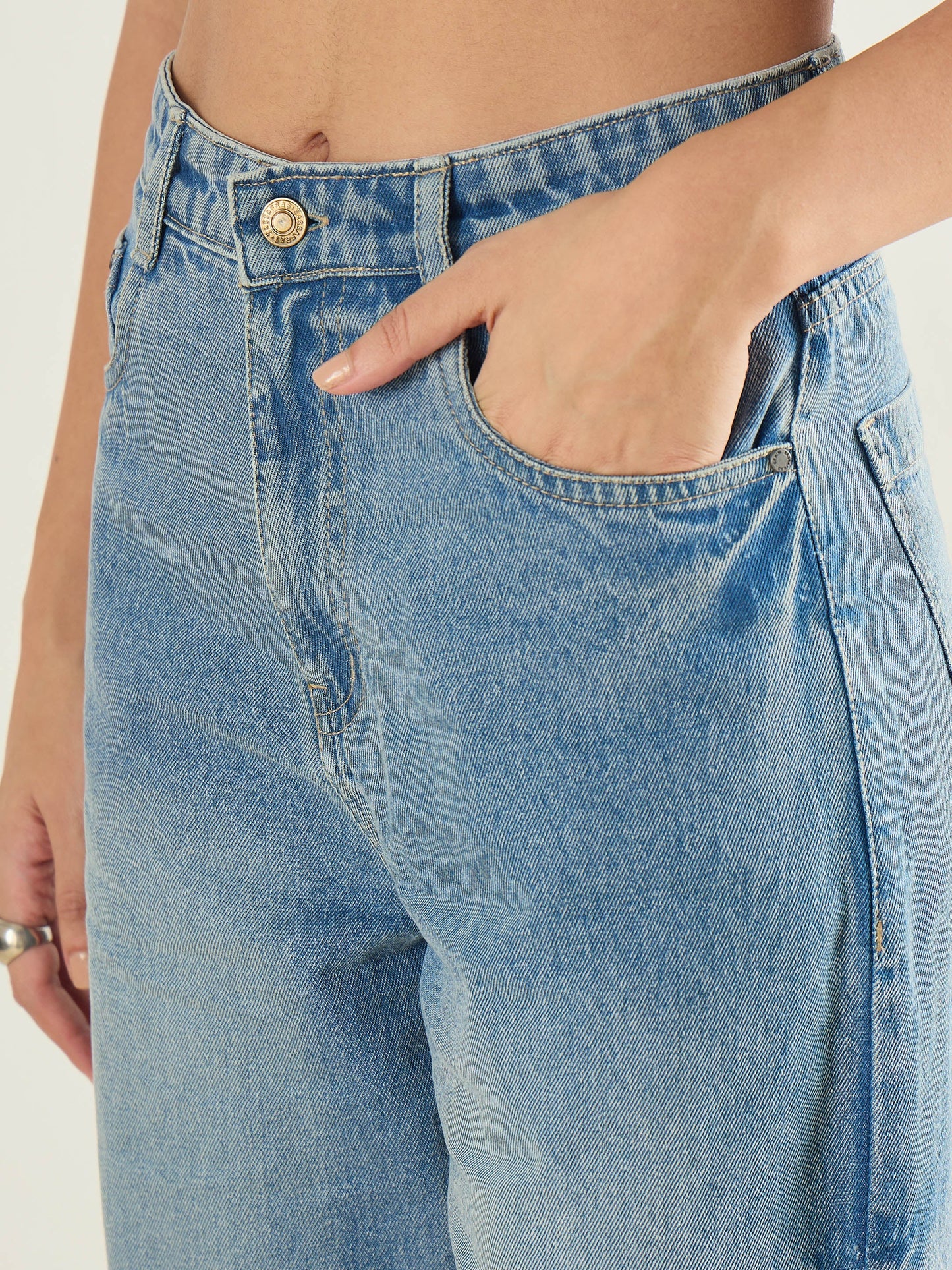 Ice Blue Straight Fit Jeans