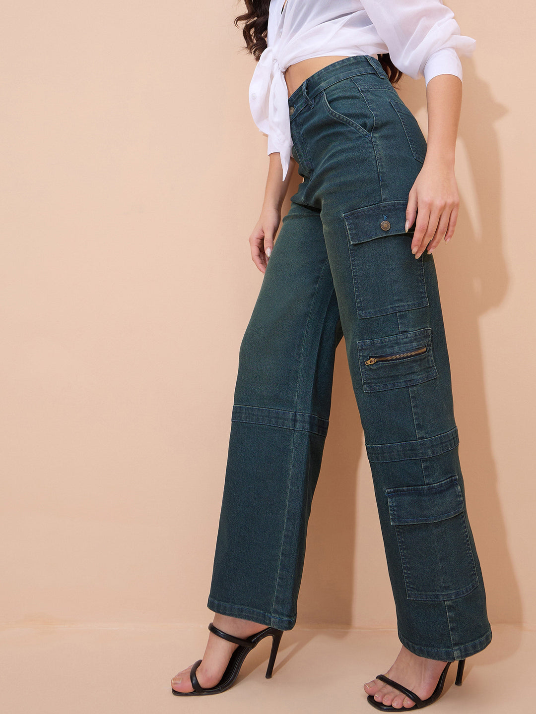 Women Blue Overdyed Denim Straight Fit Jeans