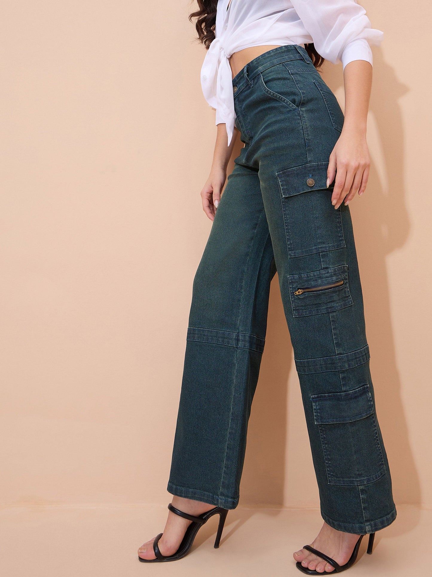 Women Blue Overdyed Denim Straight Fit Jeans