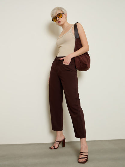 Brown Balloon Fit Jeans