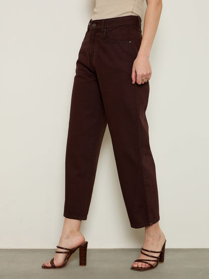 Brown Balloon Fit Jeans