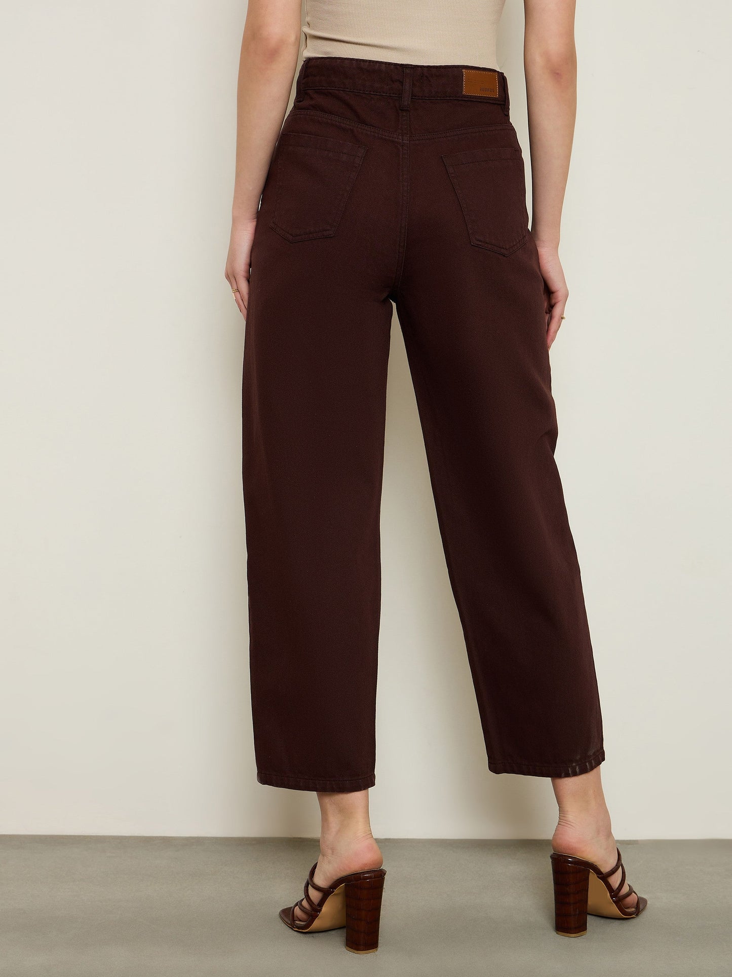 Brown Balloon Fit Jeans