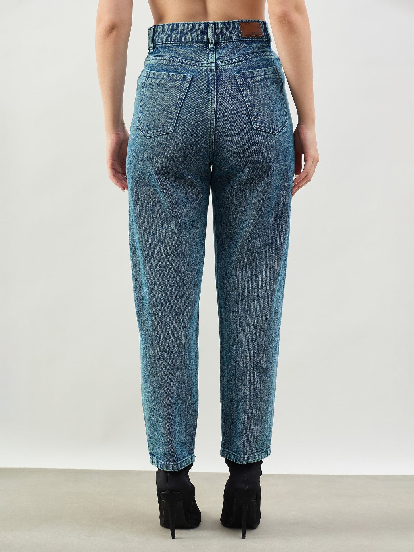 Green Wash Balloon Fit Jeans
