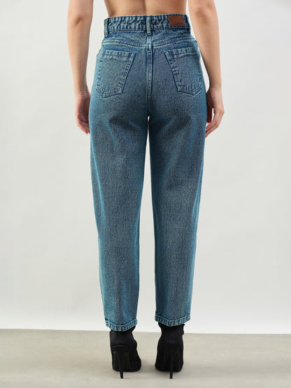 Green Wash Balloon Fit Jeans