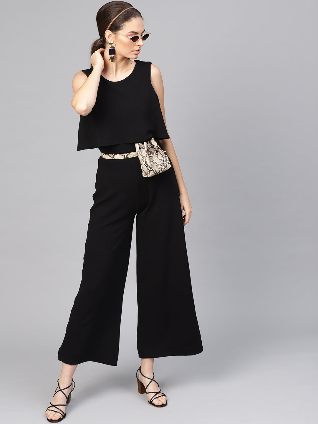 Black Layered Jumpsuit