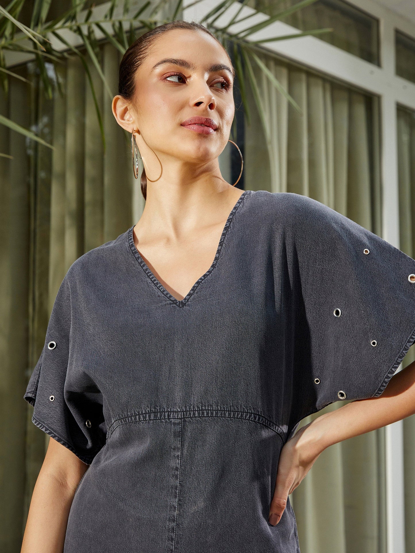 Black Wash Tencel Playsuit