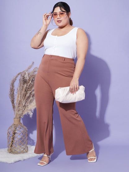 Brown Bell Bottom Trousers