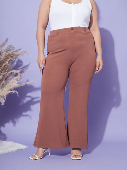 Brown Bell Bottom Trousers