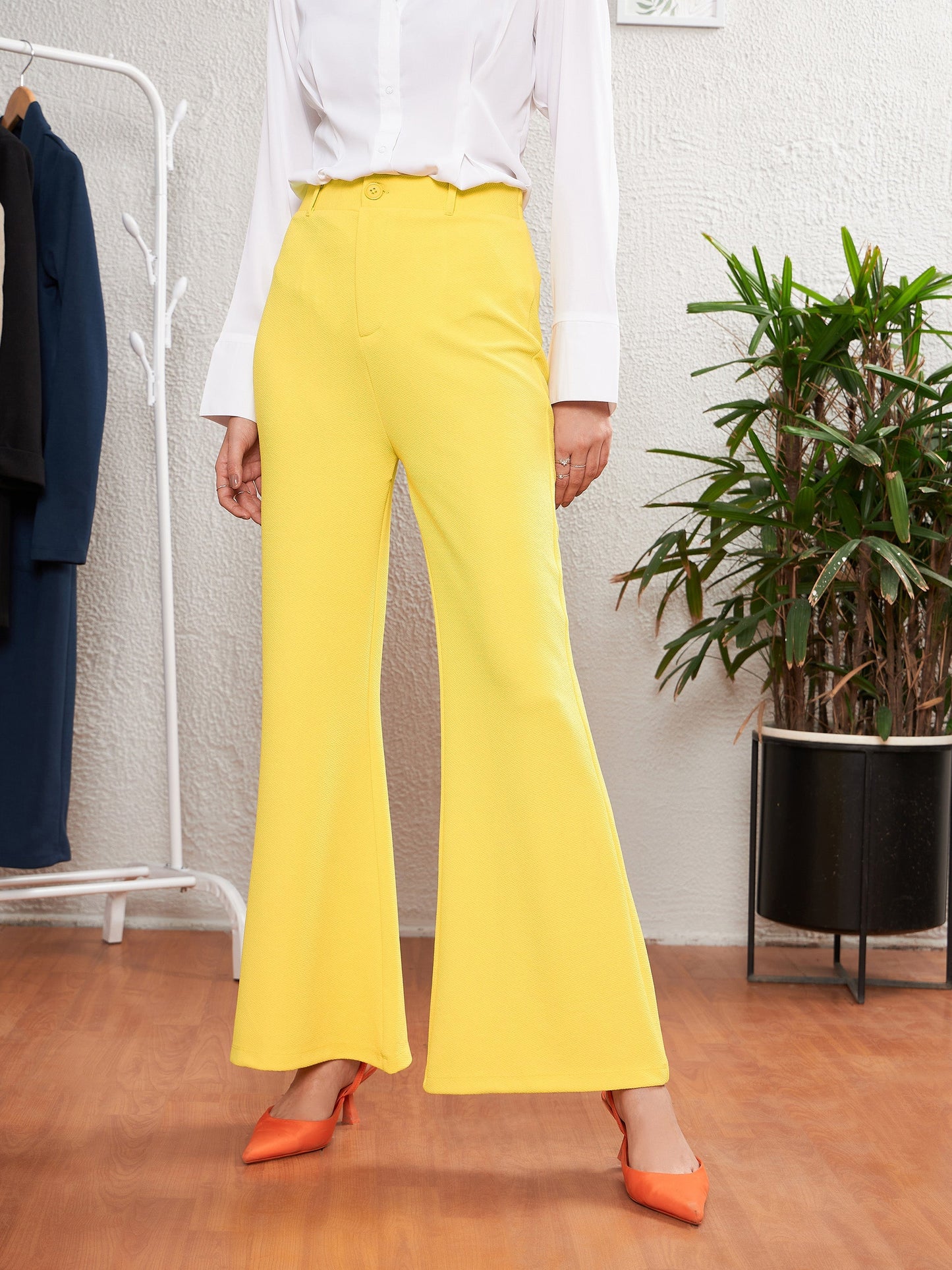 Yellow Bell Bottom Pants