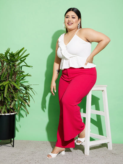 Fuchsia Bell Bottom Pants
