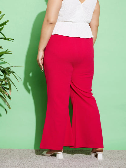 Fuchsia Bell Bottom Pants