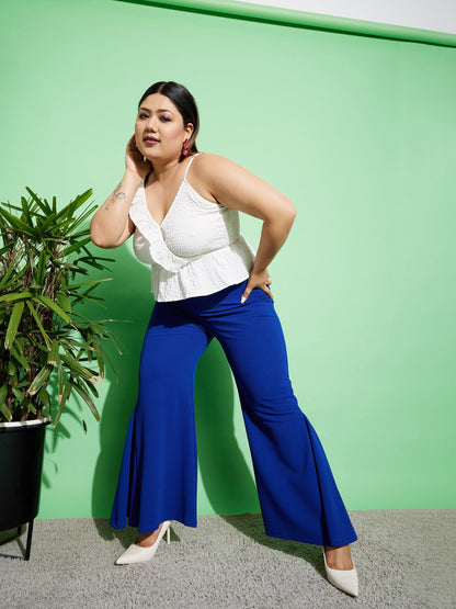 Royal Blue Kick Pleats Pants