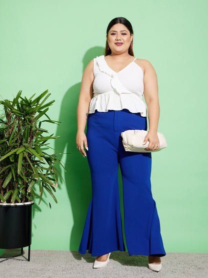 Royal Blue Kick Pleats Pants