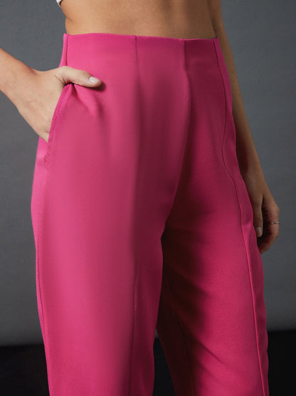 Pink Front Darted Balloon Fit Pants