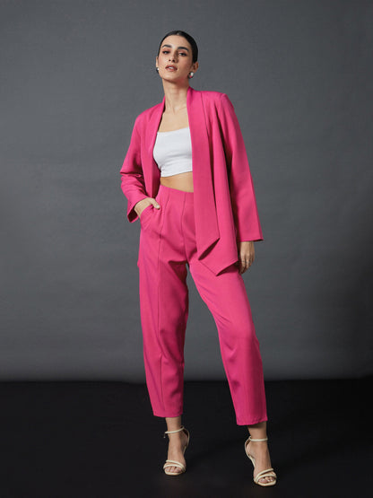 Pink Front Darted Balloon Fit Pants