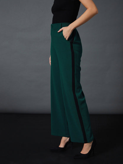 Emerald Side Tape Straight Pants