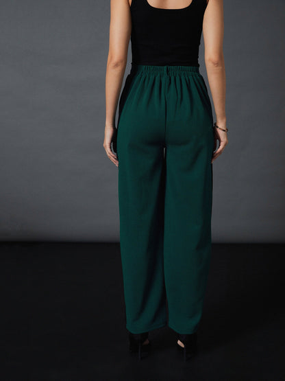 Emerald Side Tape Straight Pants