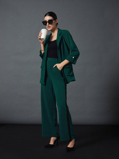 Emerald Side Tape Straight Pants
