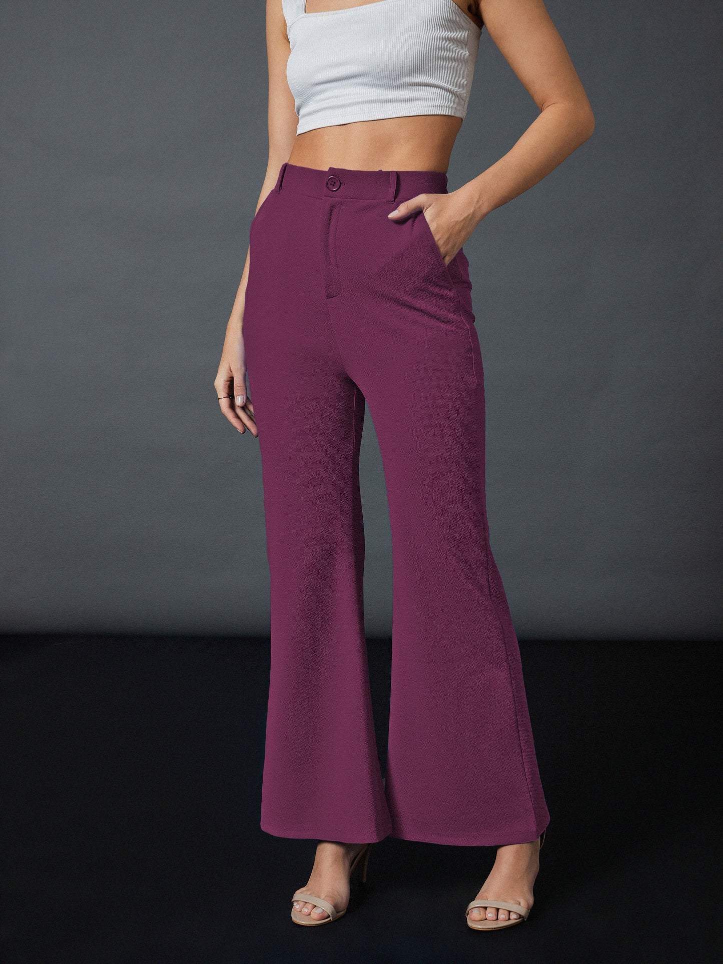 Mauve Bell Bottom Pants