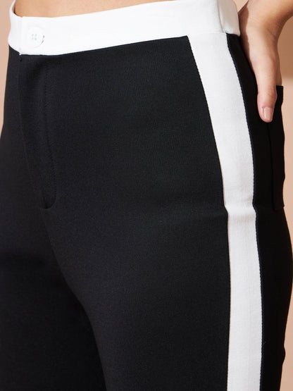 Black And White Colour Block Pants