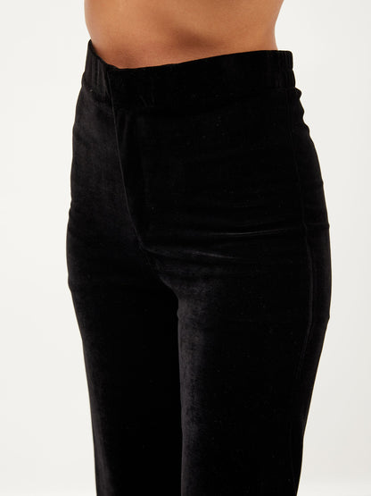 Black Velvet Bell Bottom Pants